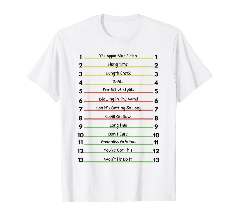 Track Your Long Natural Hair Length Check Hair Growth T-Shirt