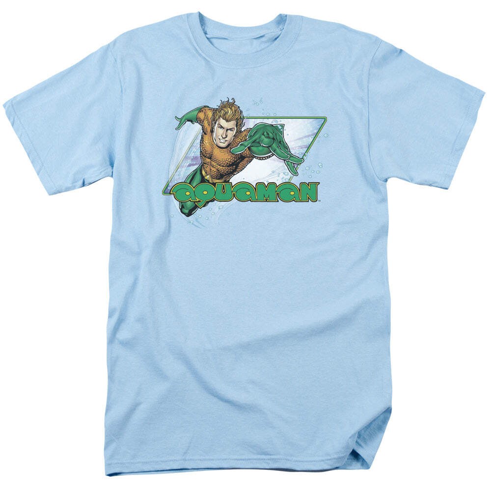 JLA Aquaman Licensed Adult Unisex T-Shirt Regular Fit Tee SM-3X