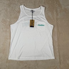 Chubbies Tank Top Mens XL White New Spring Breaker Skys Out Thighs Out Pocket