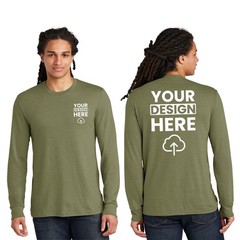 Custom Printed Men District Perfect Tri Long Sleeve Tee Gift For Him DM132 S-3XL