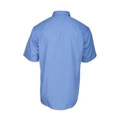 River’s End Ezcare Woven Collared Short Sleeve Button Up Shirt Mens Blue Casual