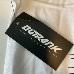 Outrank Always Active Short Sleeve T Shirt Mens Size S White Racing Graphic