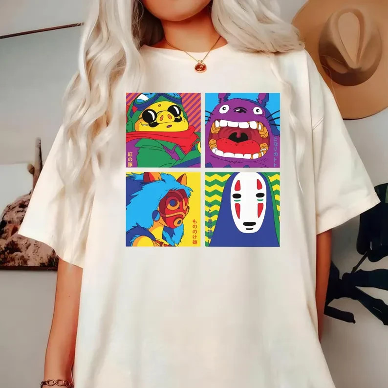 Porco Rosso Characters Shirt, Studio Ghibli Shirt