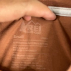 REI Co-op T-Shirt Mens Small Brown Rust Graphic Tee Co-Operative By Nature