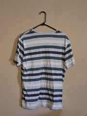 Mossimo Supply Co. Men’s L Regular Striped Crew Neck Short Sleeve T-Shirt Blue