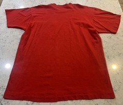 Vintage BVD Shirt Mens X-Large Red Pocket Crewneck Made in USA Single Stitch 90s