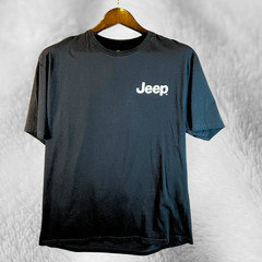 Jeep Black T Shirt XL American Tough Jeep Flag Short Sleeve Jedco 100% Cotton