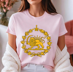 Lion and Sun Iran Persian Flag Iran Shir o Khorshid Graphic T-Shirt