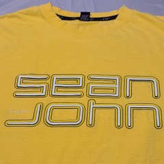VTG Sean John Graphic T-Shirt Mens XL Yellow Short Sleeve Cotton Y2K Streetwear