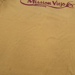 True Vintage 80’s Mission Viejo Diablos Swimming T Shirt Men’s Large Yellow USA