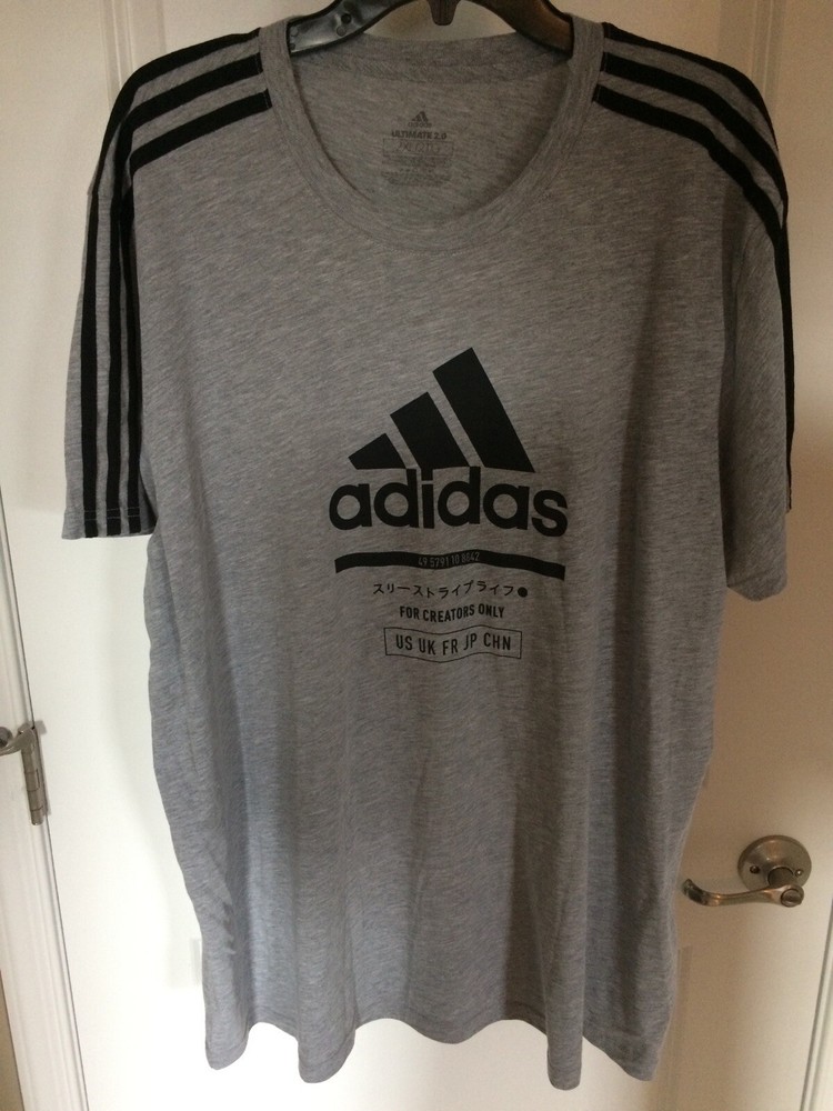 NEW Adidas Ultimate 2.0 Men’s 2XL For Creators Only 3 Stripe Shirt Originals