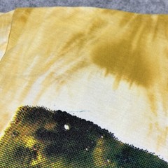 Sure tie dye spiritual design t shirt large mens yellow Short Sleeve Well Used