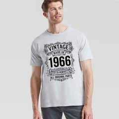 Unisex 60th Birthday Gift T Shirt All Original Parts Born In 1966