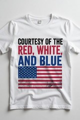 Courtesy of the Red White and Blue Patriotic American Flag T-Shirt