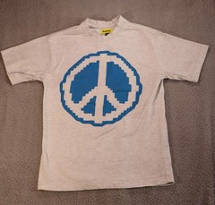 Chinatown Market Studio Peace Sign Medium Heather Grey 8Bit