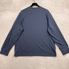 Eddie Bauer T Shirt Mens Size Large Blue Long Sleeve Cotton Poly Legendwash