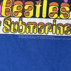 Vintage The Beatles 1999 Yellow Submarine T Shirt Band Tour Concert XL Blue