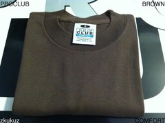 1 NEW PROCLUB COMFORT PLAIN T-SHIRT BLANK BROWN TEE PRO CLUB S-3XL 1PC