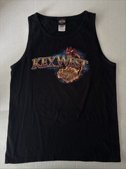 Harley-Davidson Tank Top Mens L Black Key West Florida Muscle Shirt Peterson’s