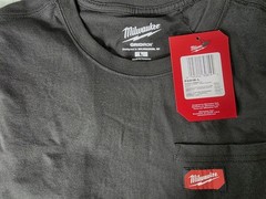 Milwaukee Womens Gridironpocket T-Shirt, Short Sleeve, Black Large