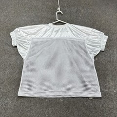 VINTAGE Champro Sports Jersey Mens M White Cropped Crop Mesh Football Polyester