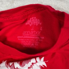 Mens Ann Arbor Santa Claus Costume Graphic T Shirt Red Christmas Holiday