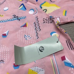 NWT 90s Inspired Button Up Drill Clothing Co Unisex T Shirt Pink 90% Polyester M
