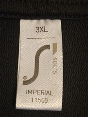 Mont St Michel Graphic/Embroidered Tshirt Sols Imperial 11500 Size 3XL Black