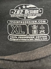 7.62 Design For Patriots Warrior Ethos T -Shirt Sz XL Men’s