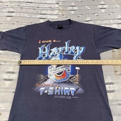 Vtg 80s Harley Davidson Shirt 3d Emblem Own A Harley … Medium