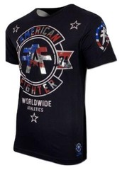 AMERICAN FIGHTER Men’s T-Shirt SILVER LAKE PATRIOT Athletic Biker MMA S-4XL
