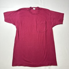 VTG BVD Shirt Mens Large Maroon Pocket Crewneck USA Single Stitch Selvedge