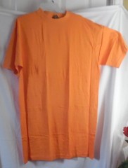 ORANGE EXTRA LONG COTTON PLAIN T-SHIRT OR SLEEPSHIRT TSHIRT FITS 2X / 3X