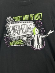 Beetlejuice Officially Licensed Movie Graphic Tee Black Large Bio Exorcist