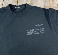 Mens Outrank Go Fund Yourself Ultra Heavyweight Black T Shirt Size XL