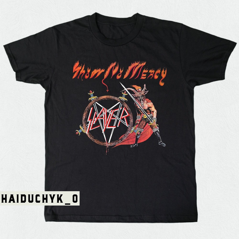 Slayer Show No Mercy Unisex Black T-shirt Size S-5XL