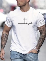 Camiseta de verano holgada, cómoda y ajustada, 100 % algodón, para hombre