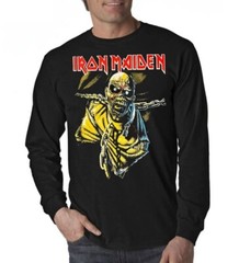 Iron Maiden Piece of Mind Black Long Sleeve T Shirt