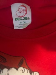 Men’s Size Small (34-36) Red Santa Claus “I Believe” Christmas Holiday T-Shirt