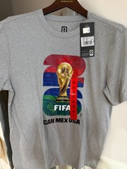 FIFA Official Licensed World Cup T Shirt MED Gray BRAND NEW WITH TAGS!!!!!