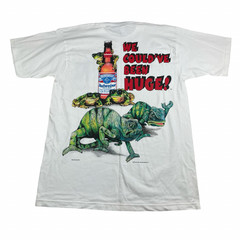 VTG 1997 Budweiser “We Could’ve Been Huge!” Frogs Iguana T-Shirt White • Medium