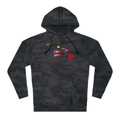 State Love-Hawaii Red/Blue Variation Unisex Hooded Sweatshirt