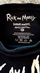 RICK AND MORTY Ripple Junction Adult Swim T-SHIRT Men’s XL Electric Skeleton