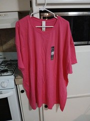 Athletic Works Mens Pink Moisture Wicking Tri-Blend T-Shirt Size 4XL (58-60) NEW