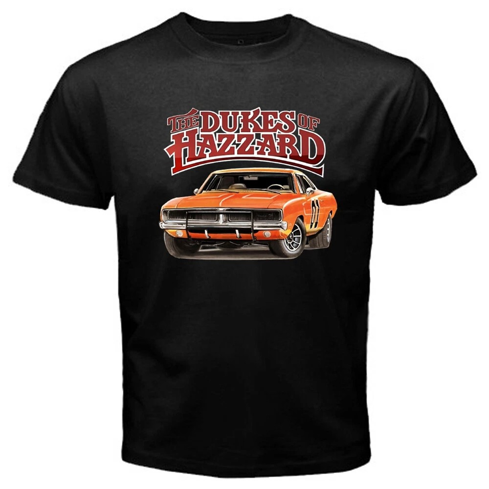 Dukes Of Hazzard Mens Black Graphic Tee Vintage TV Show Gift