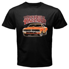 Dukes Of Hazzard Mens Black Graphic Tee Vintage TV Show Gift