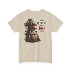 Christ is King T-Shirt | Crusader Shield, Cross, Medieval Christian shirt