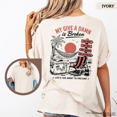 Too Old To Care Club Shirt My Give A Damn Is Broken Funny Tee