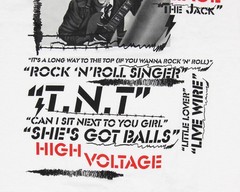 AC/DC Men’s High Voltage Album and Song Titles Short Sleeve T-Shirt Tee