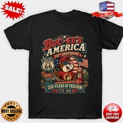 Buc-ee’s America 250 Anniversary – Route 66 T-Shirt 4th July T-Shirt S-5XL